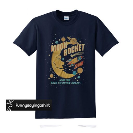 moon rocket t-shirt