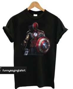 Captain America Ironman Thor Spiderman and Hawkeye t shirt