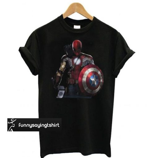 Captain America Ironman Thor Spiderman and Hawkeye t shirt