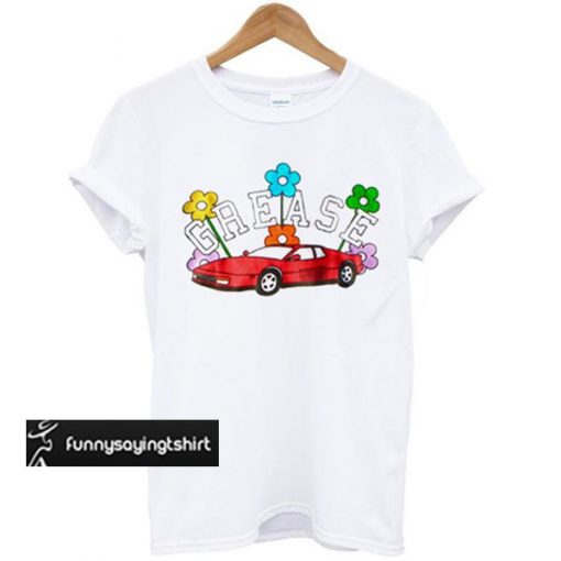 Grease Flower Car t shirt