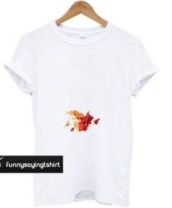 Ketchup Stain On White t shirt