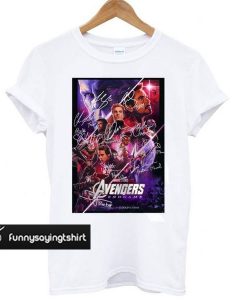 Marvel avengers endgame signature all heroes t shirt