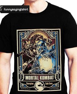 Mortal Kombat Scorpion Sub Zero Game 38 Black Timber Black Men t shirt