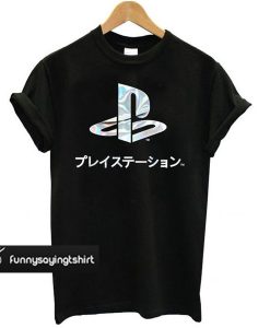 Ripple Junction Playstation Logo Foil Adult t shirt