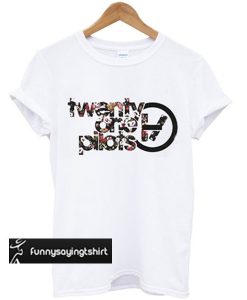 Floral twenty one pilots logo T shirt