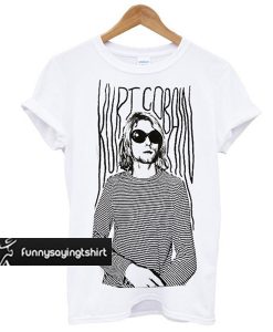 Kurt Cobain Stripes Nirvana T-shirt