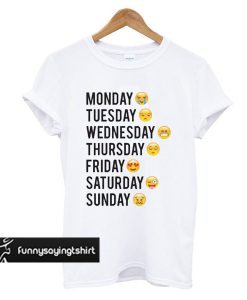 emoticon days t shirt