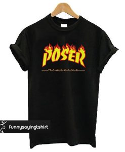 Poser Font Thrasher t shirt