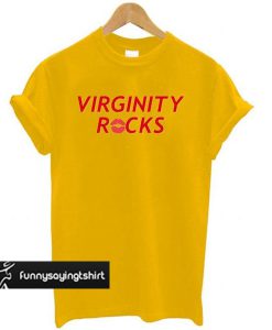 Virginity Rocks Kiss t shirt