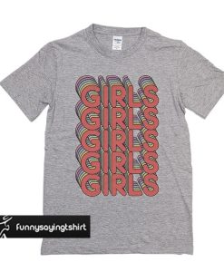 Girls Retro Rainbow t shirt
