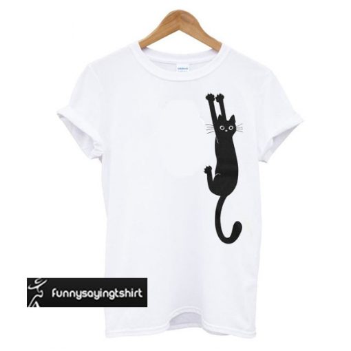 Holding Hanging Black Cat t shirt