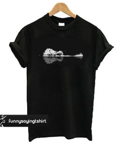 Nature Guitar Black Unisex t shirt