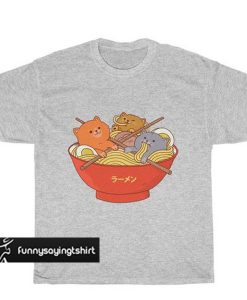 Ramen Noodles And Cats Unisex t shirt