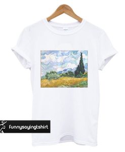 Vincent van Gogh Wheat Field with Cypresses t shirt