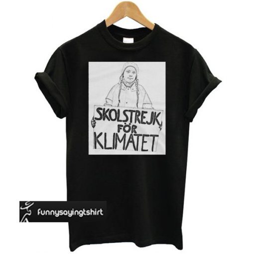 Greta Thunberg – Sketch Art Black t shirt