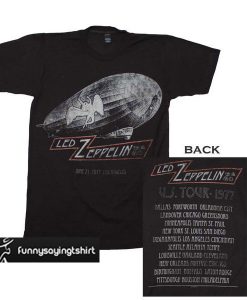 Led Zeppelin Cities 1977 Tour t shirt