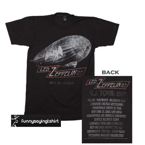 Led Zeppelin Cities 1977 Tour t shirt