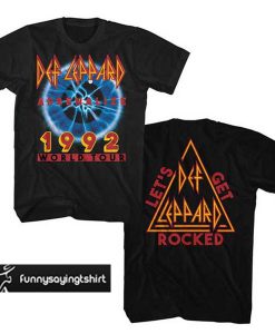 Def Leppard 2-sided 1992 World Tour t shirt