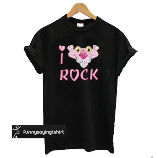 I Love Rock Pink Panther t shirt