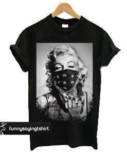 Marilyn Monroe Black Bandana t shirt