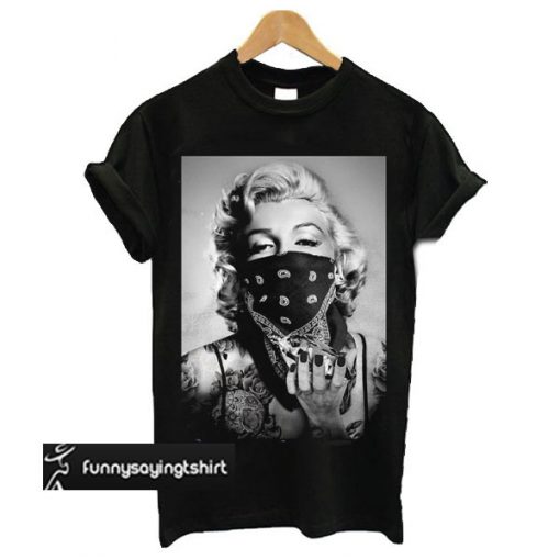 Marilyn Monroe Black Bandana t shirt