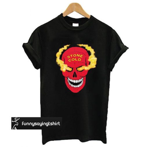 Stone Cold Red Skull t shirt