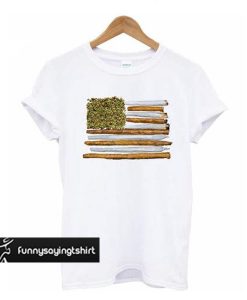 American Flag Weed t shirt