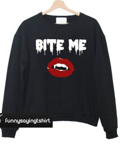 Bite Me Vampire Lips Fleece sweatshirt