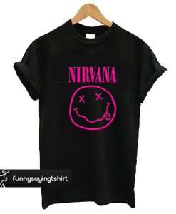 Nirvana Logo Pink t shirt