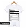 Pure White Girl Nutritional Facts t shirt