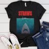 Straws Turtles Jaws Shark t shirt