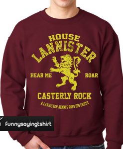 game of thrones lannister sweatshirt