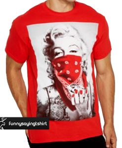 marilyn monroe red bandana t shirt