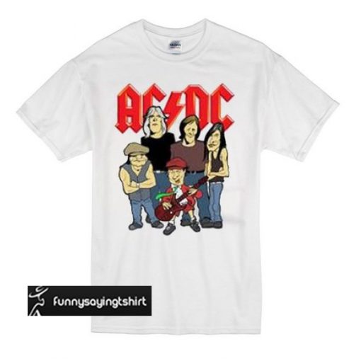 AC DC Rock Cartoon t shirt