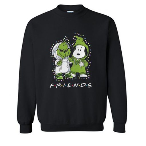 Baby Grinch And Snoopy Friends Light Christmas sweatshirt