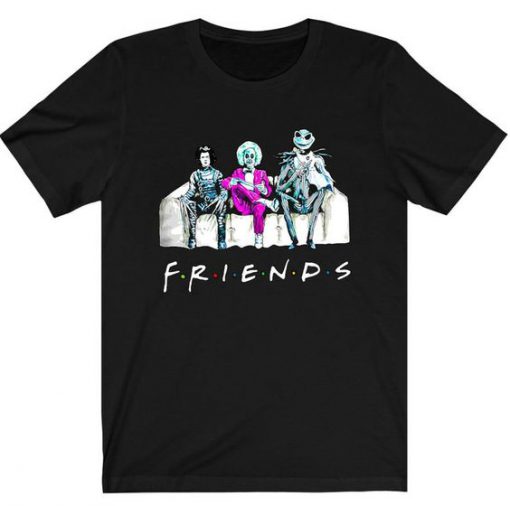 Friends Jack Skellington Barnabas Collins And Joker t shirt