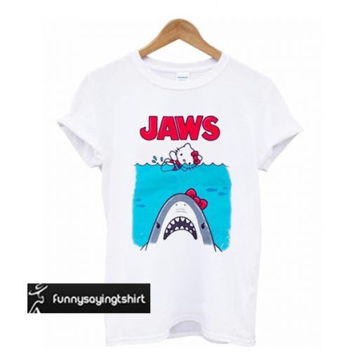 Hello Kitty Jaws Parody t shirt