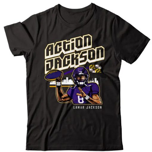 Lamar Jackson's Action Jackson t shirt