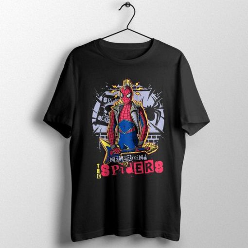 Nevermind The Spiders – Spiderman Spiderpunk Sex Pistols Sid Vicious t shirt