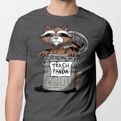 Trash Panda Rocket Raccoon Groot t shirt