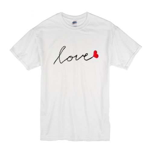 Letter Print Love t shirt