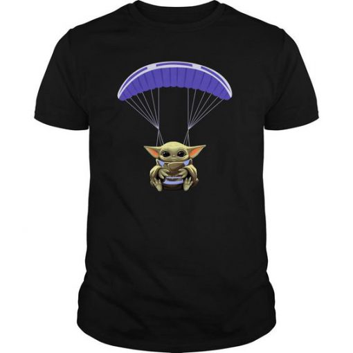 Baby Yoda Skydiving t shirt