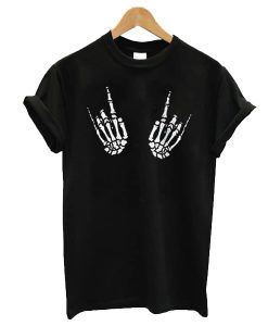 Skeleton Rock Hand t shirt