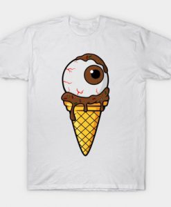 Spooky Monster Eye Chocolate Ice cream with toppings t shirt