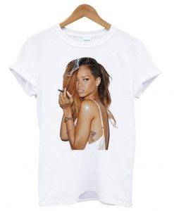 Rihanna Smoking Cigarette t shirt