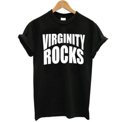 Virginity Rocks Crewneck t shirt