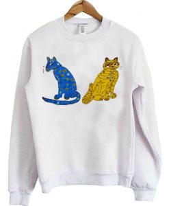 Abba Blue and Yellow Cat sweatshirt