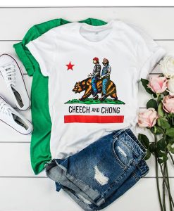 Cheech and Chong California Republic Flag t shirt