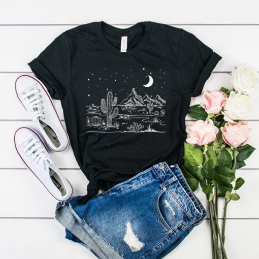 Desert starry night t shirt