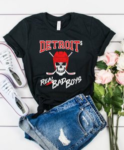 Detroit Real Bad Boys Skeleton t shirt